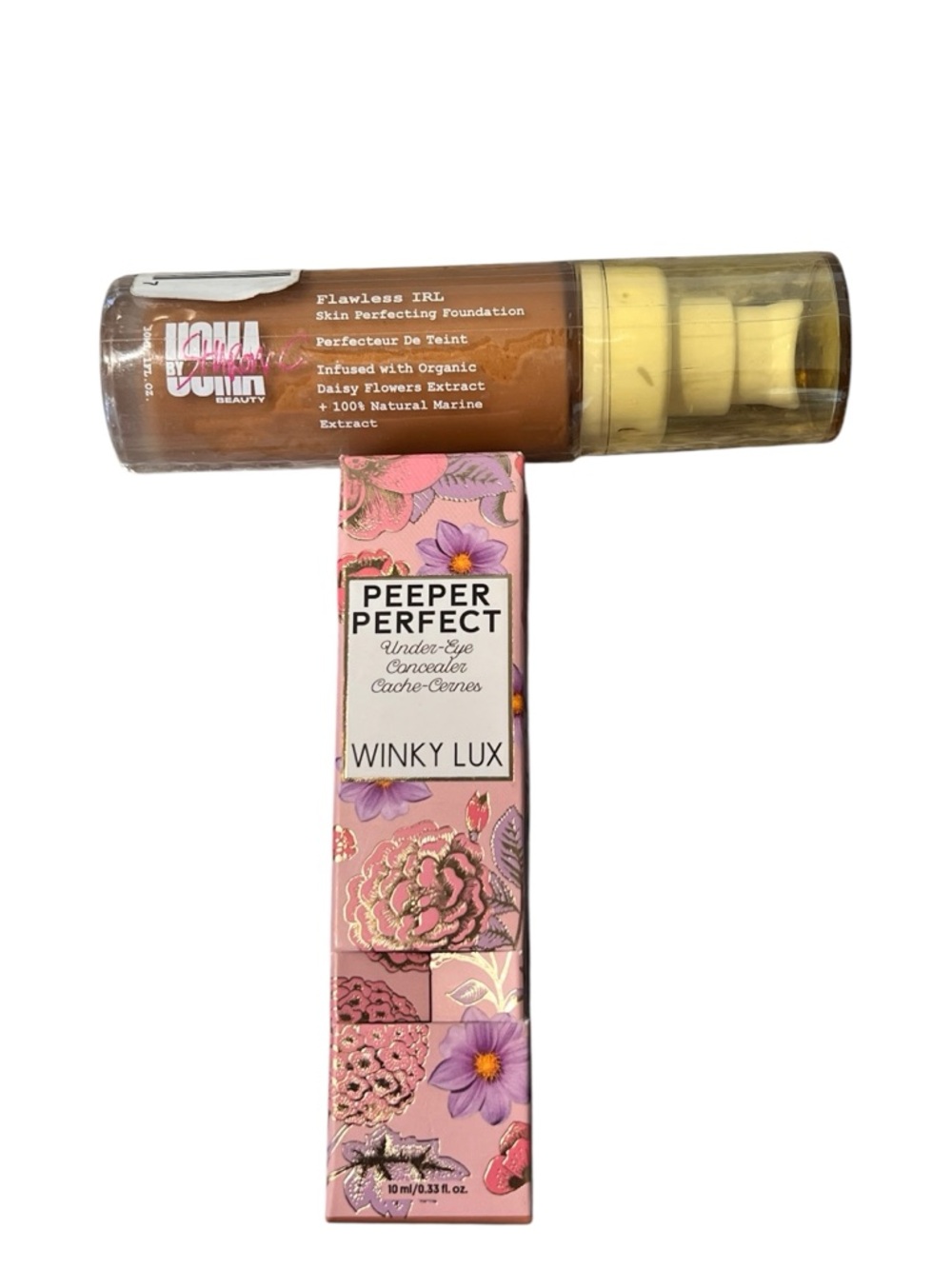 WINKY LUX Peeper Perfect Under-Eye Concealer & UOMA Beauty Flawless Foundation